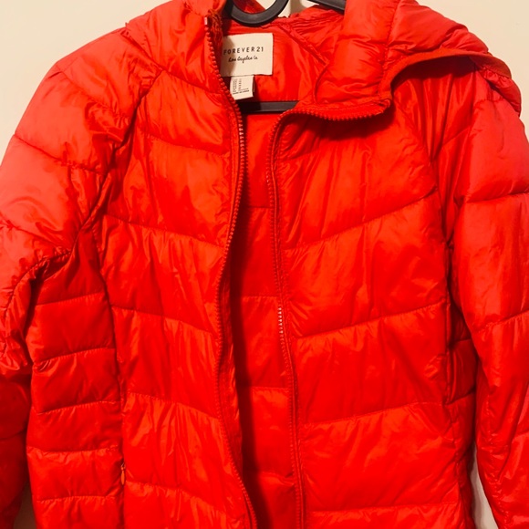 Forever 21 Jackets & Coats Forever 2 Womens Red Puffer Jacket